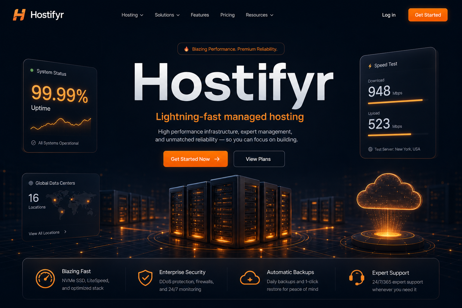 Hostifyr desktop website screenshot