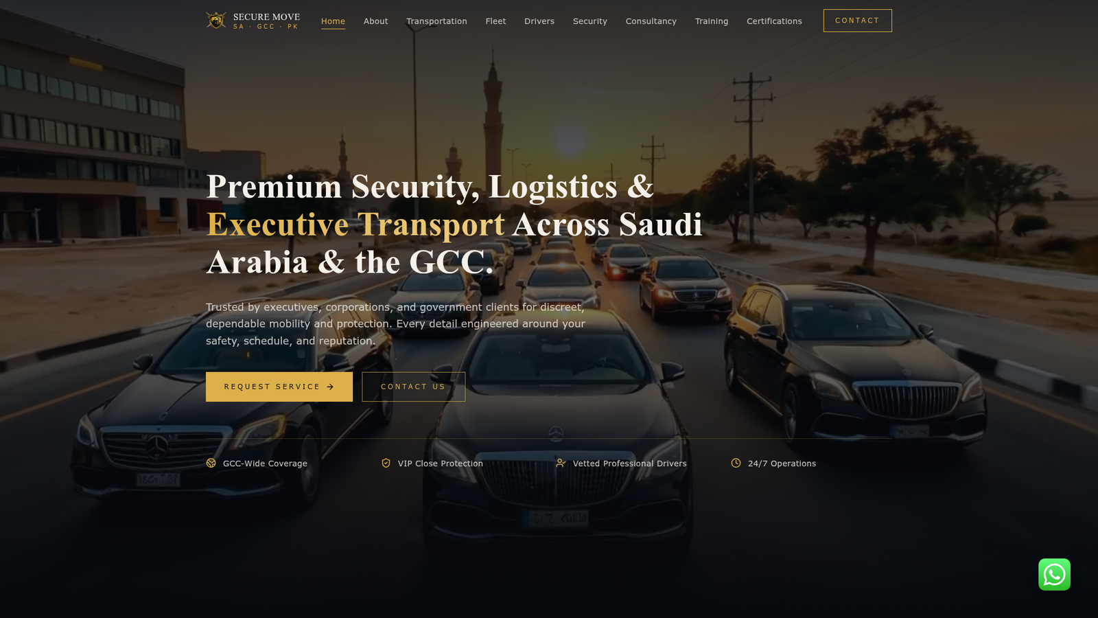 Secure Move SA desktop website screenshot