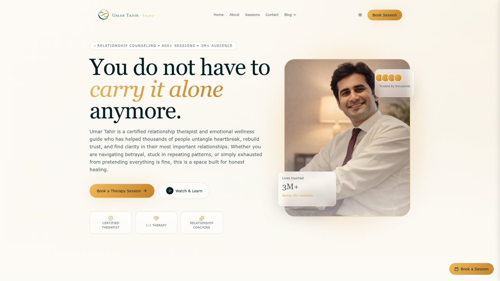 Umar Tahir website preview
